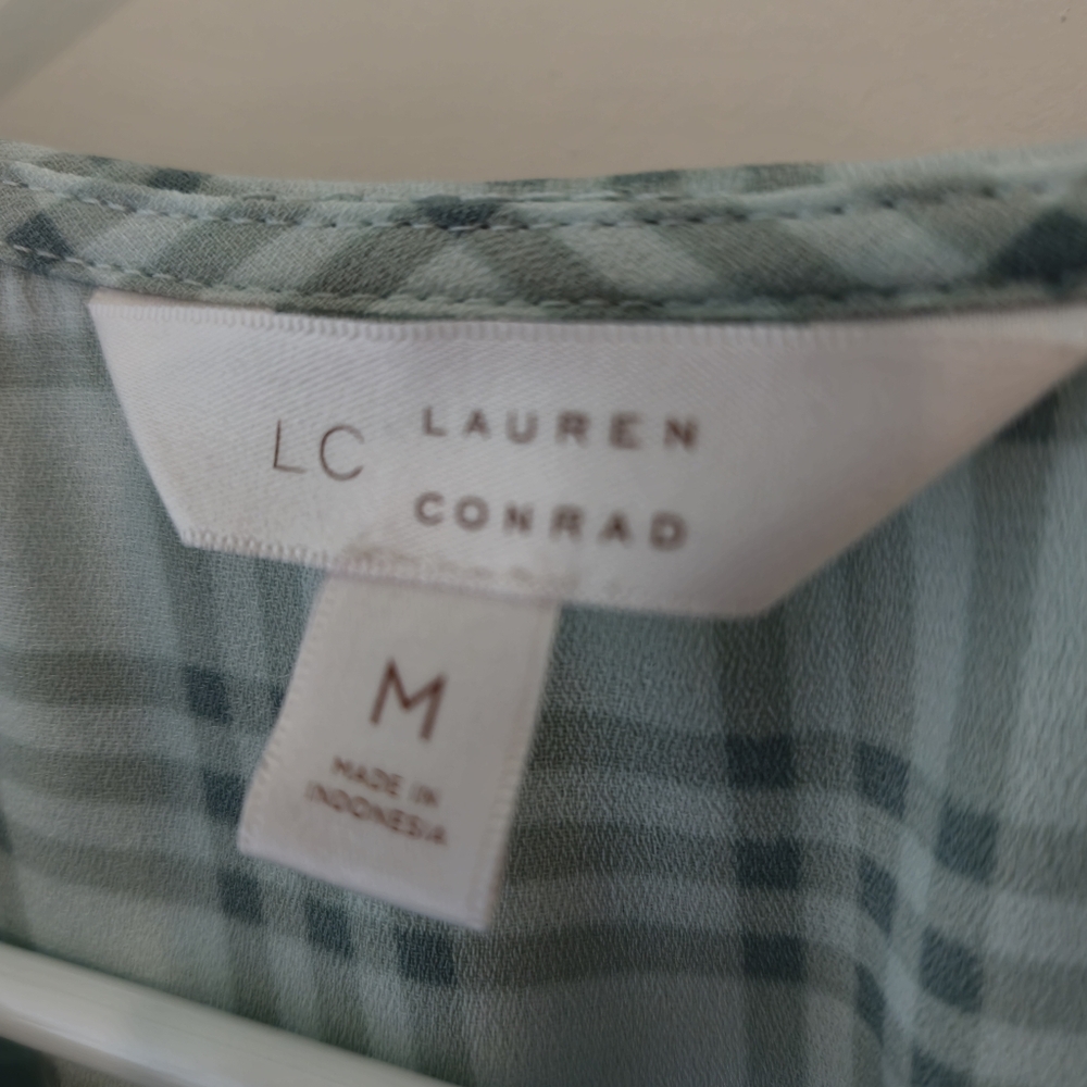 Lauren Conrad Plaid Ruffle Wrap Dress - Picture 2 of 16